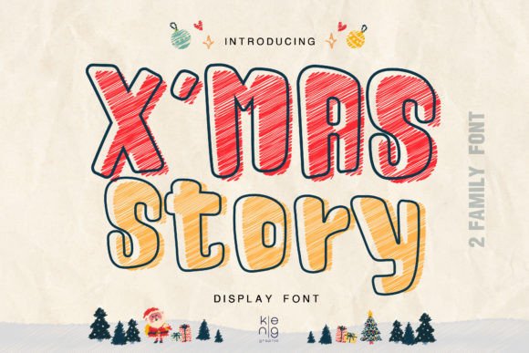 Xmas Story Font: Bold Cartoon Typography for Impactful Designs